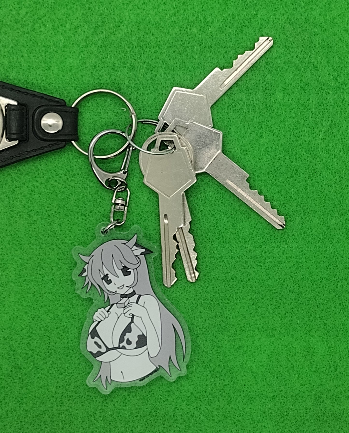 cow girl keychain