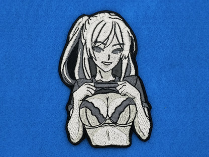 Bra flash waifu embroidered patch