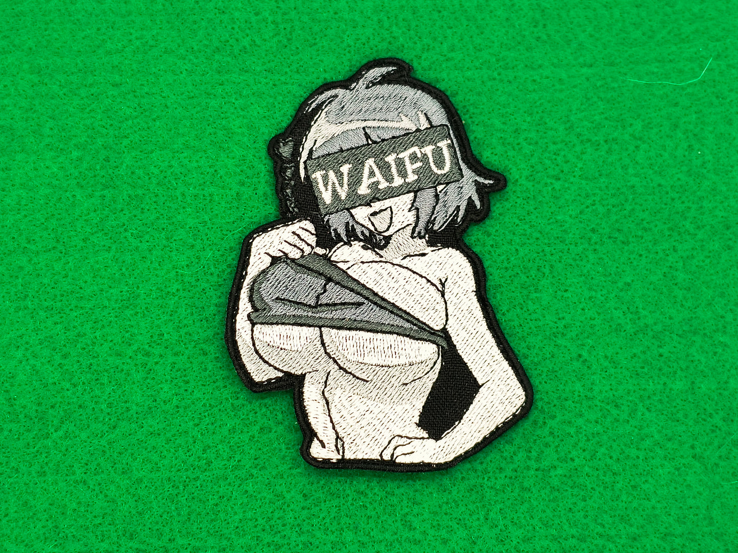 Anime waifu embroidered patch