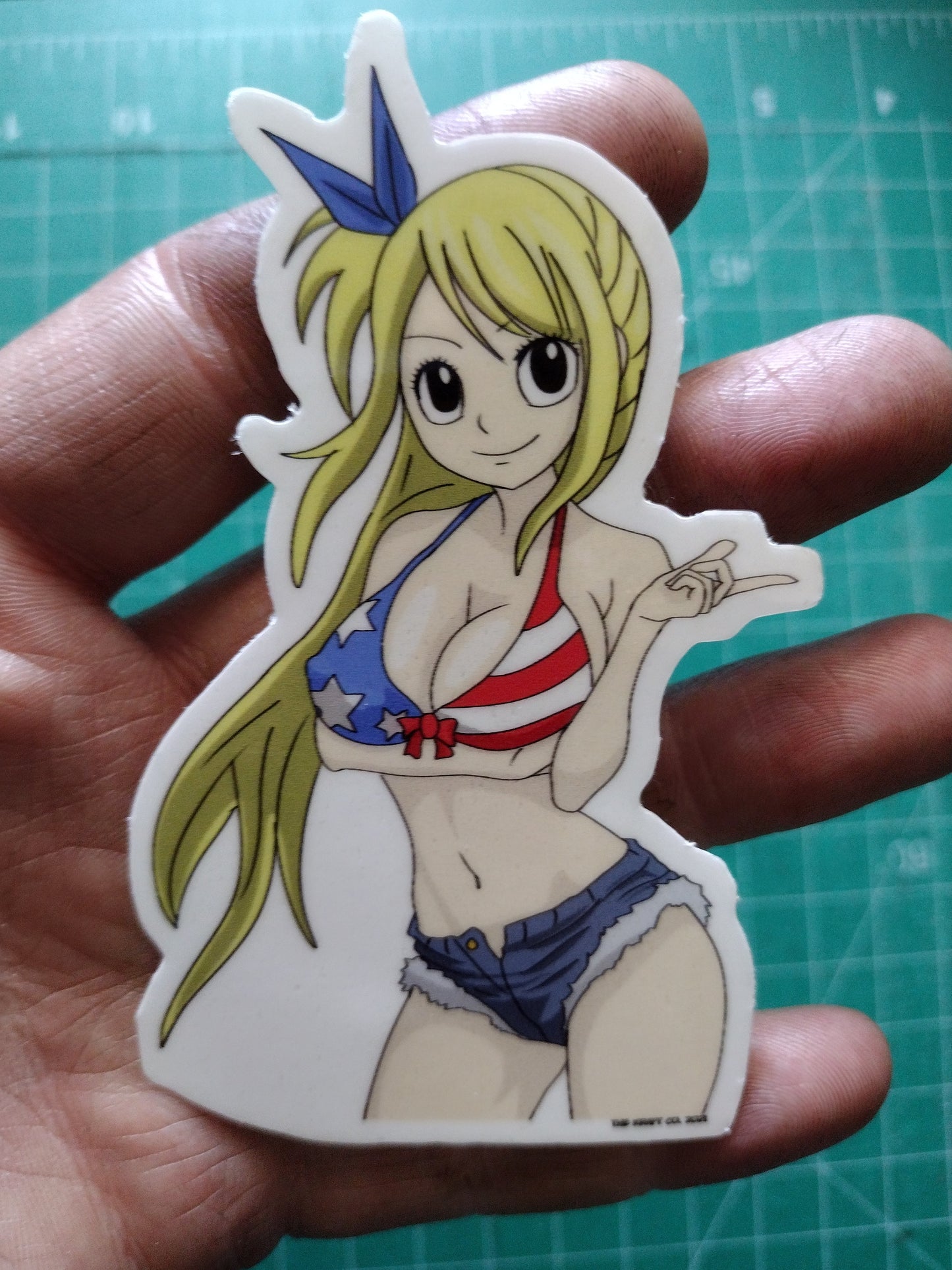 Anime girl laminated sticker