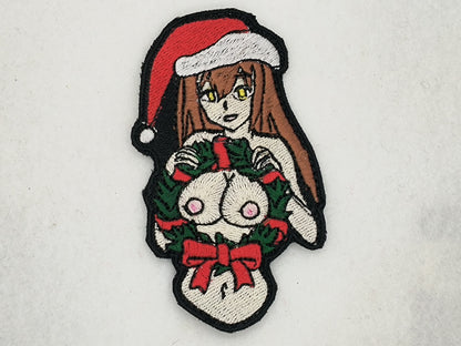 NSFW boobie wreath patch