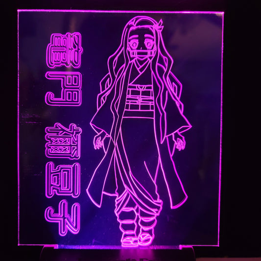 demon girl   acrylic light
