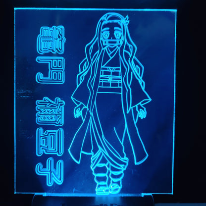 demon girl   acrylic light