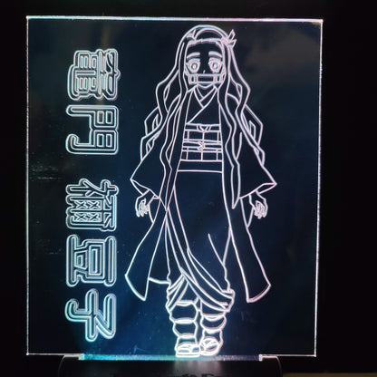 demon girl   acrylic light