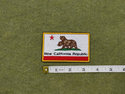 new california republic fall out flag patch  iron on or hook and loop V1