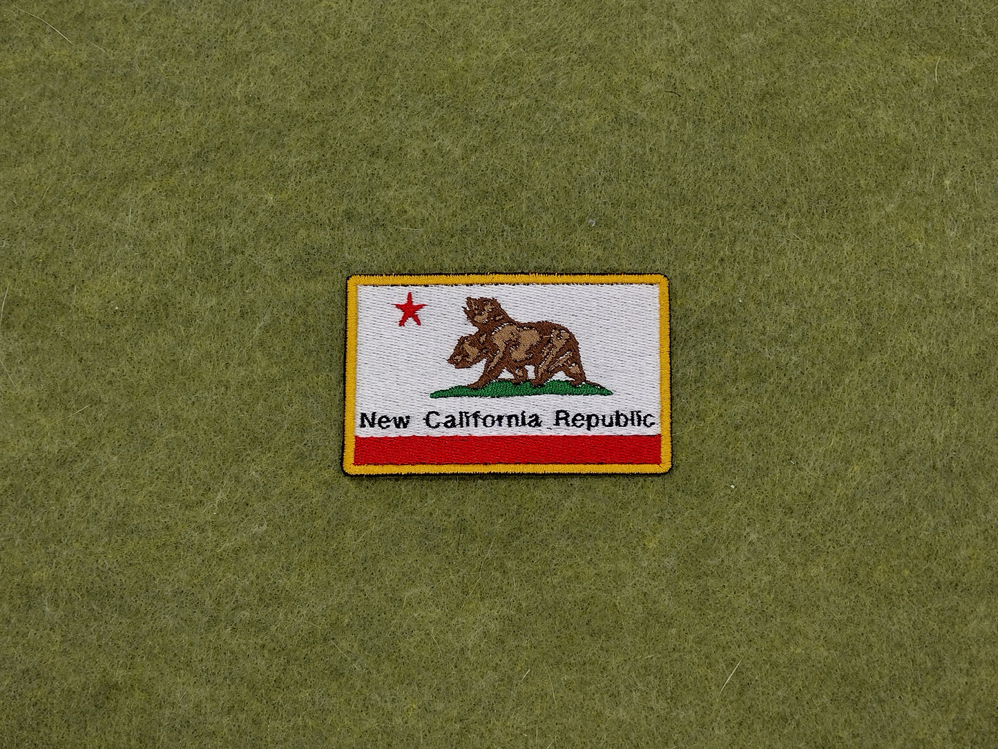 new california republic fall out flag patch  iron on or hook and loop V1