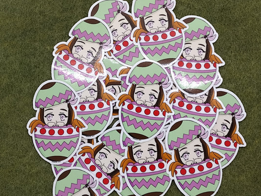 Seasonal spring egg sticker