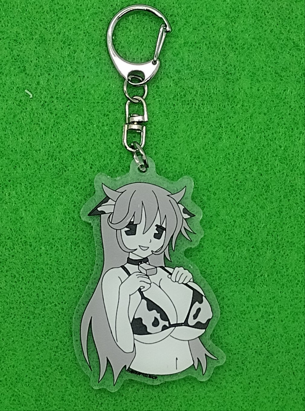 cow girl keychain