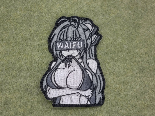 WAIFU anime girl lewd embroidered patch