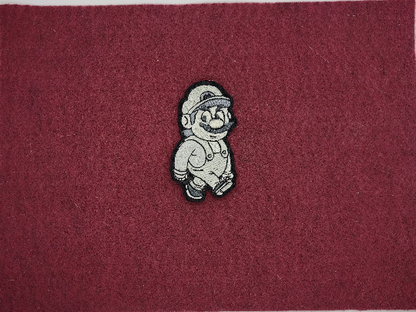 Glow in the dark Mario arm embroidered patch troll joke