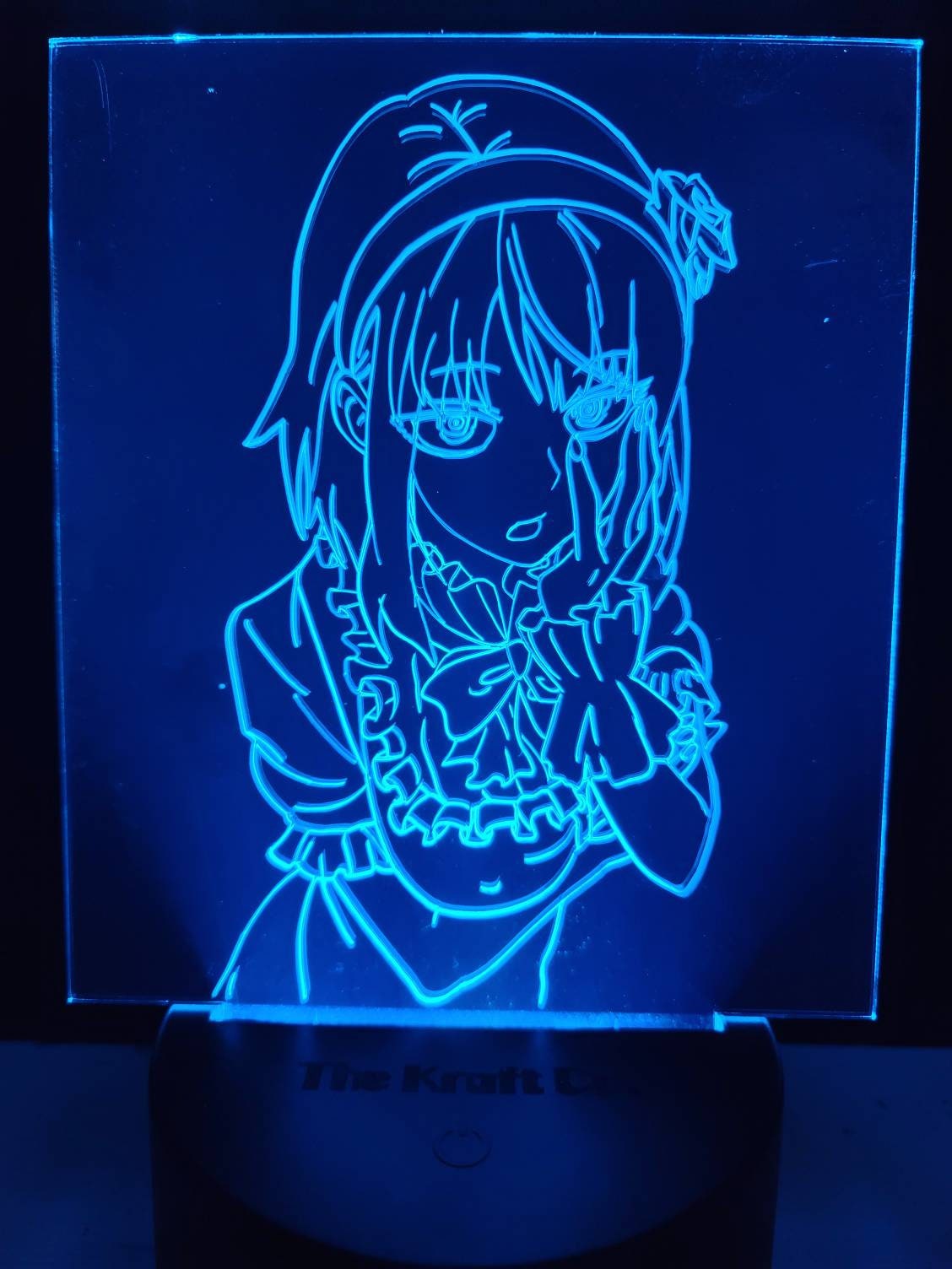 anime  girl acrylic 3d light