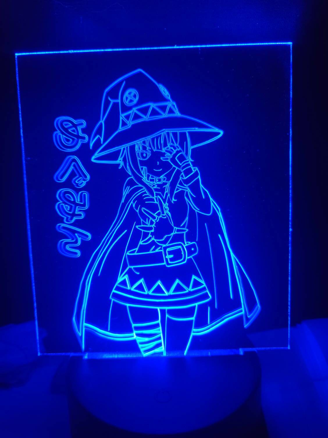 Anime girl megumin acrylic light 3d light