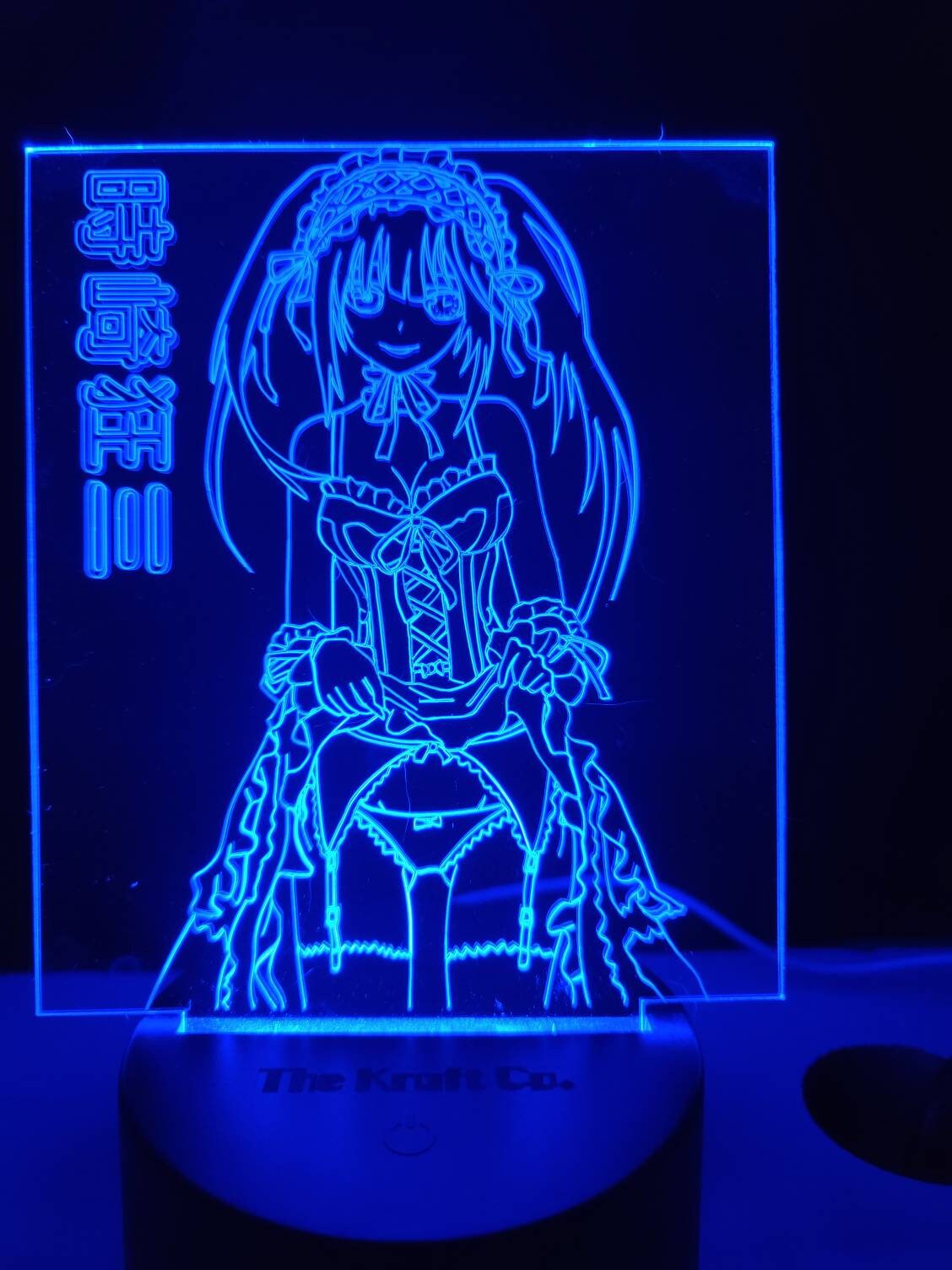 Kurumi nightmare anime girl acrylic 3d neon desk light