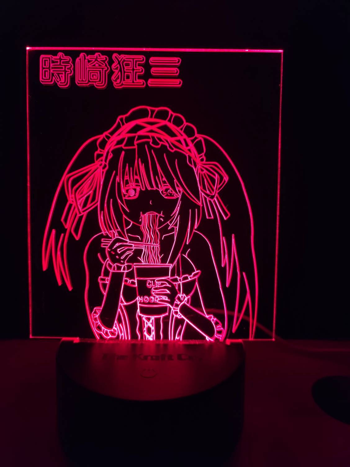 Kurumi eating noodles acylic 3d light