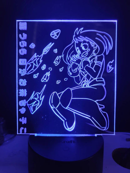 Anime hero girl that control's gravity acrylic 3d light