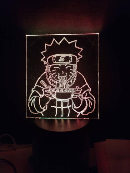 Ninja boy anime noodles ramen 3d acrylic light