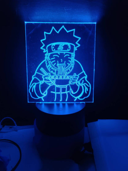 Ninja boy anime noodles ramen 3d acrylic light