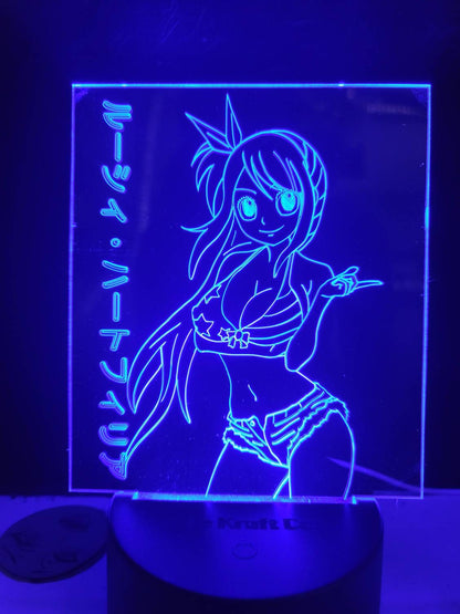 Anime girl Lucy acrylic 3d light.