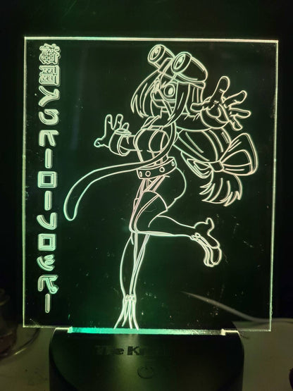 Anime Frog girl super hero acrylic 3d light