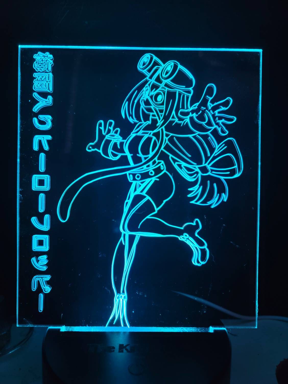 Anime Frog girl super hero acrylic 3d light