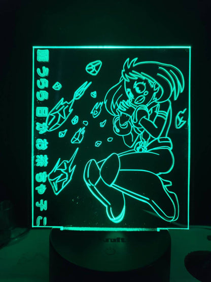 Anime hero girl that control's gravity acrylic 3d light