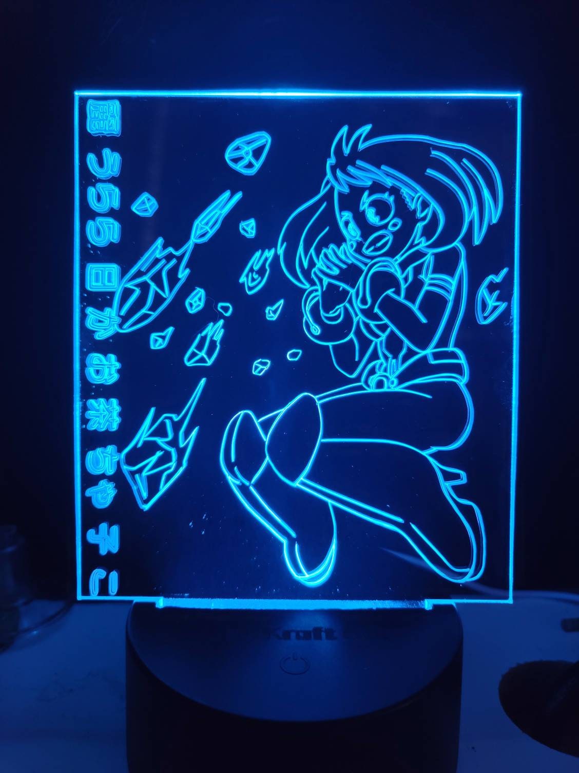 Anime hero girl that control's gravity acrylic 3d light