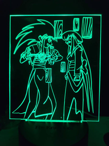 Ryoko and ayeka facing off 3d acrylic light