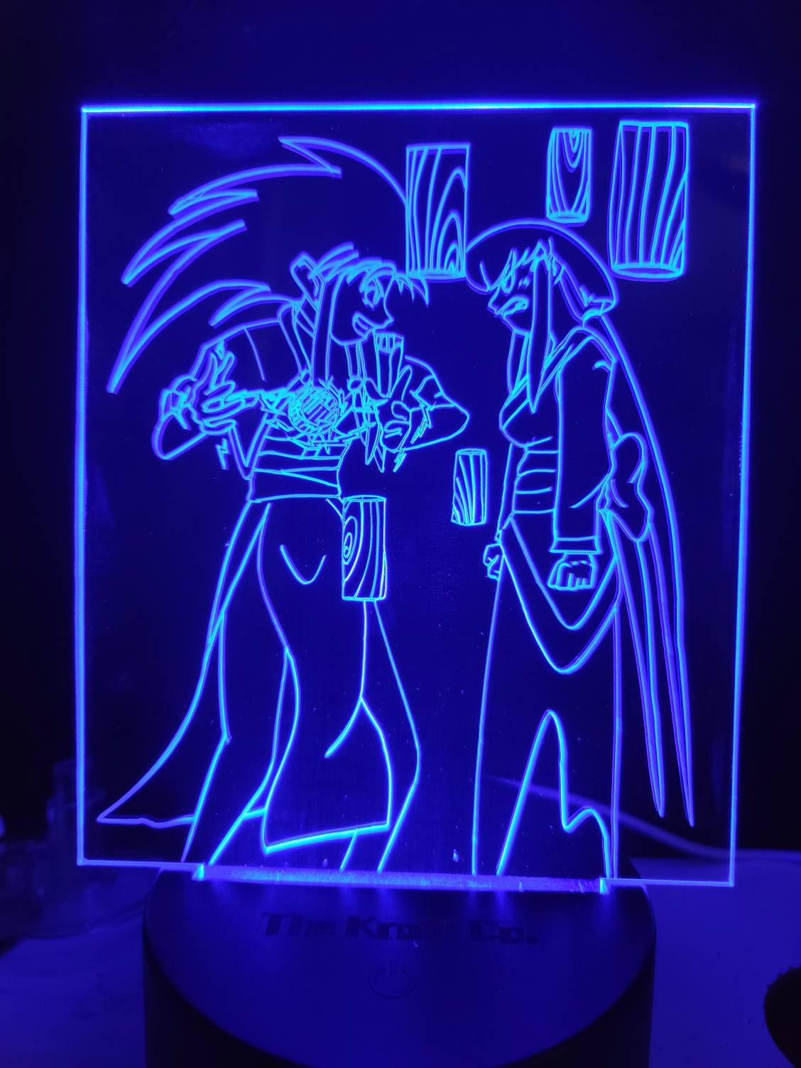 Ryoko and ayeka facing off 3d acrylic light