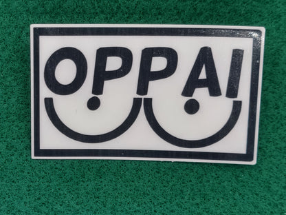 oppai laminated sticker