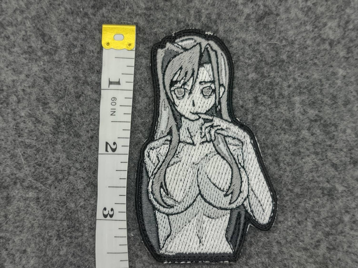 Lewd anime girl embroidered patch