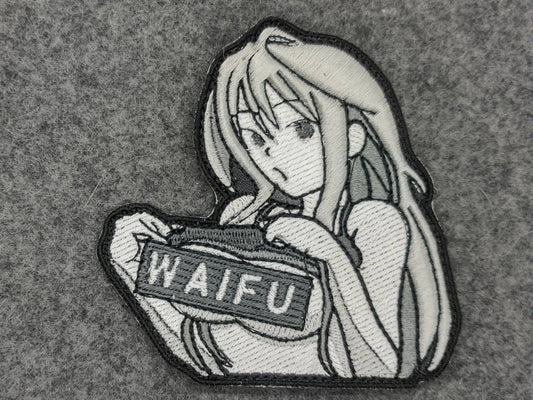 Waifu lewd anime embroidered patch