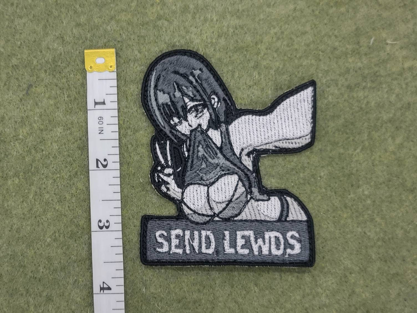 Send lewds anime embroidered  patch