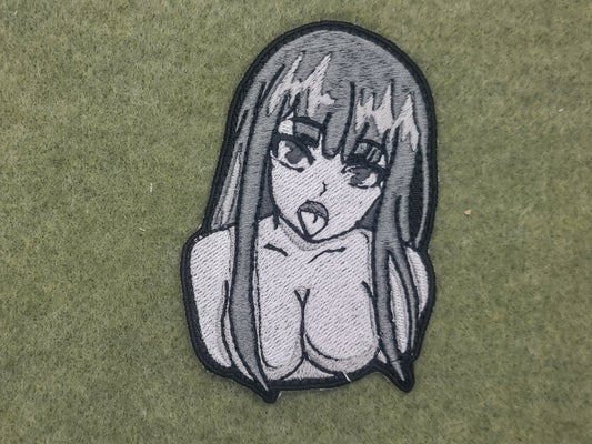 embroidered anime lewd patch