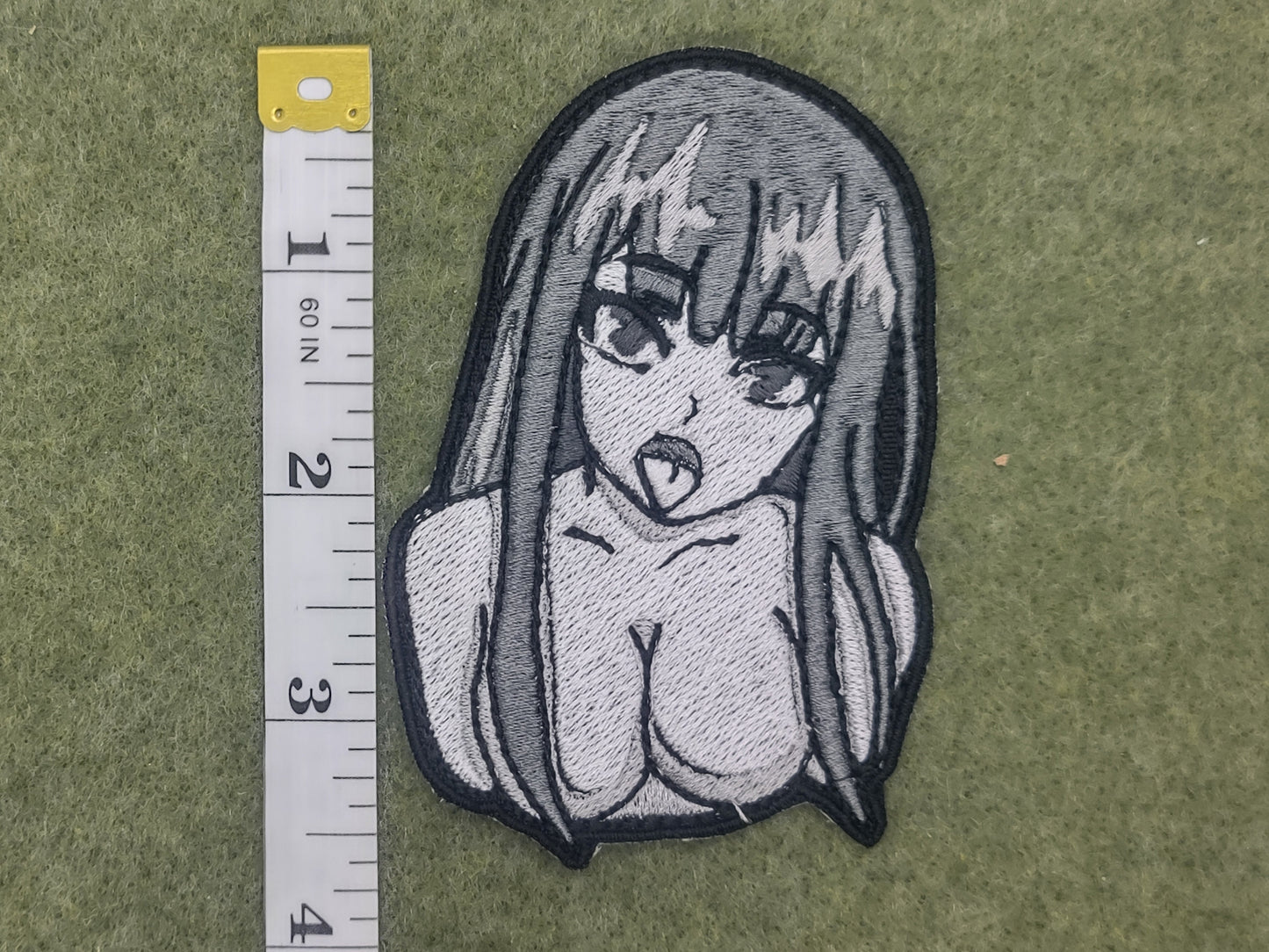 embroidered anime lewd patch