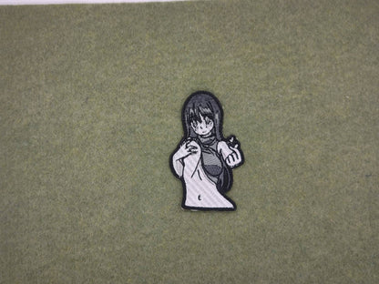 Lewd anime waifu embroidered patch.