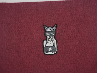 Miss kitty anime waifu embroidered patch