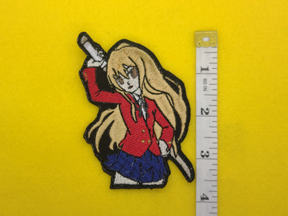 Taiga toradora embroidered patch, iron on or hook and loop